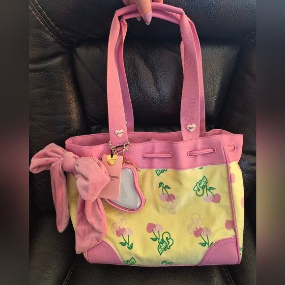 Juicy Couture Handbags - Juicy Couture Retro Yellow Cherry Daydreamer Tote